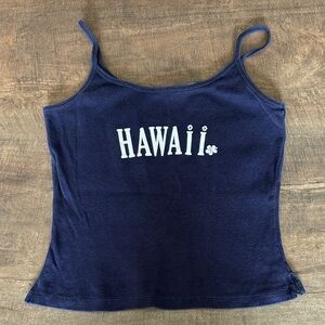 Co-Ed Hawaii Navy Blue Women's Top (S)
